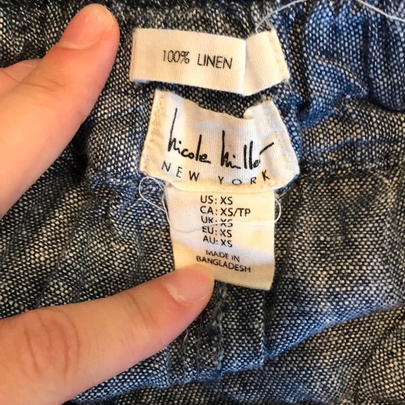 Nicole Miller Linen Wide Leg Capris - Picture 5 of 5